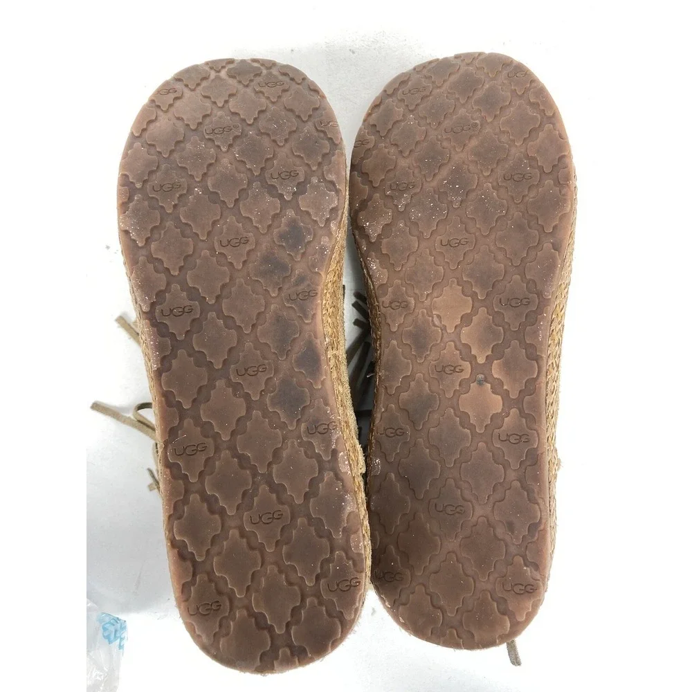 UGG Australia Ankle Boots  Size 6 Booties Shenendoah‎ Beige Fringes